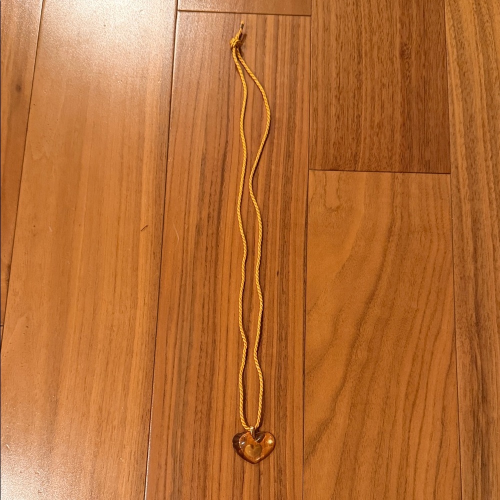 Lalique Amber Heart Necklace